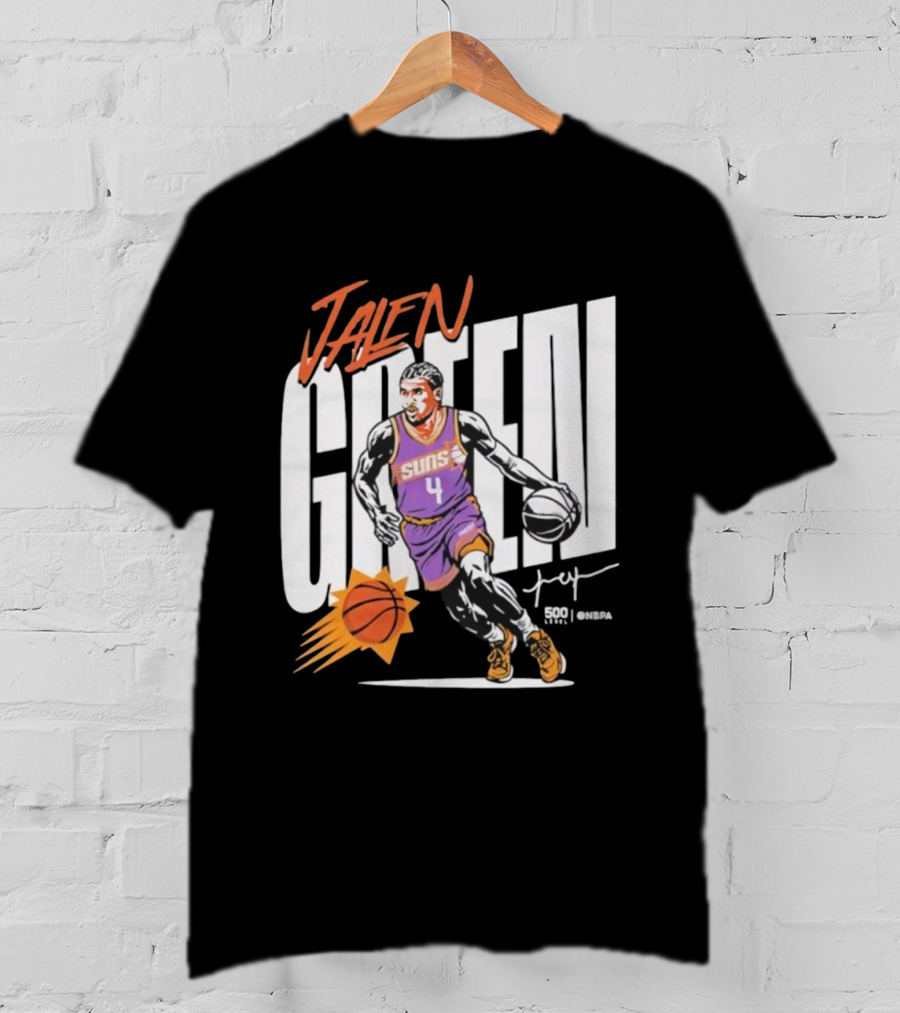 Jalen Green Suns Basketball Vector Number 4 T-Shirt