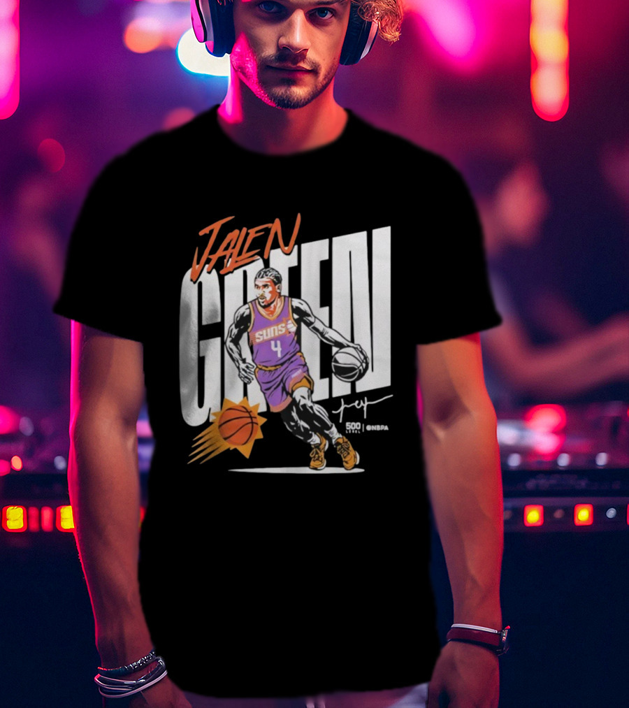 Jalen Green Suns Basketball Vector Number 4 T-Shirt