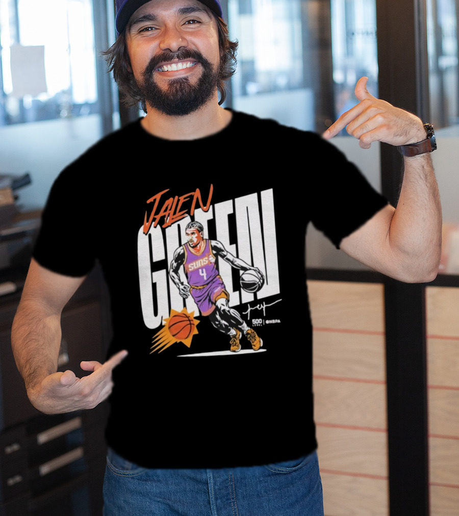 Jalen Green Suns Basketball Vector Number 4 T-Shirt