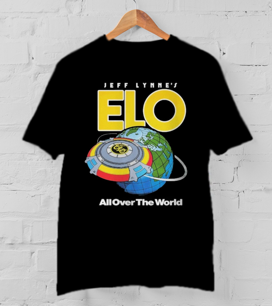 Jeff Lynne's ELO All Over The World Spaceship Globe T-Shirt