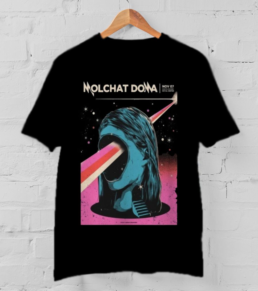 Molchat Doma November 7 2025 Royal Center Bogotá Colombia Head Psychedelic Laser Art Scene T-Shirt