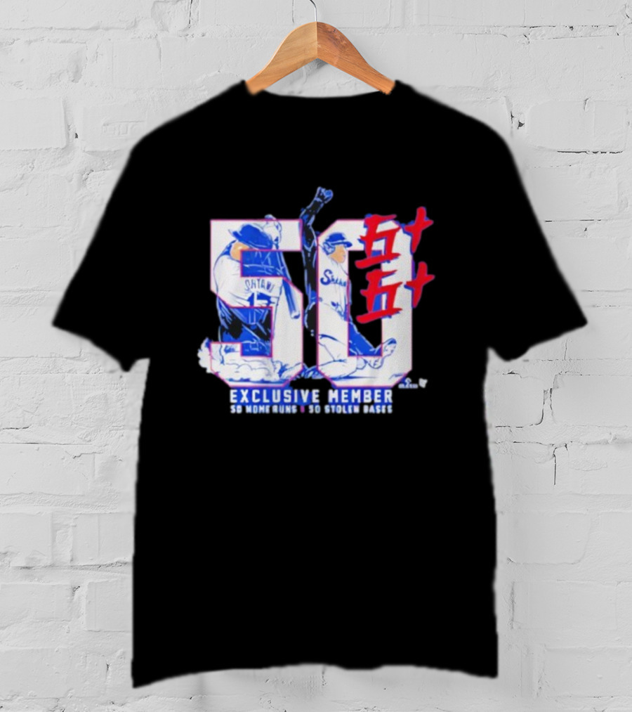 Shohei Ohtani Exclusive Member 50 Home Runs 50 Golden Bases T-Shirt