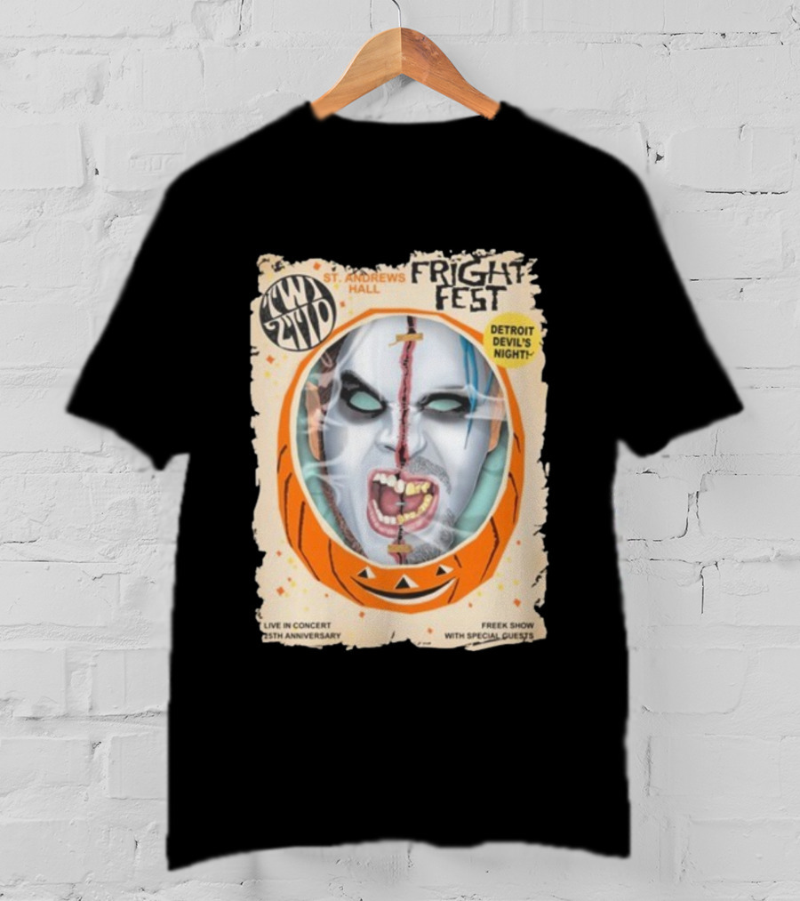 Twiztid Fright Fest St. Andrews Hall Detroit Devil’s Night Live In Concert 25th Anniversary 2025 Freek Show With Special Guests T-Shirt