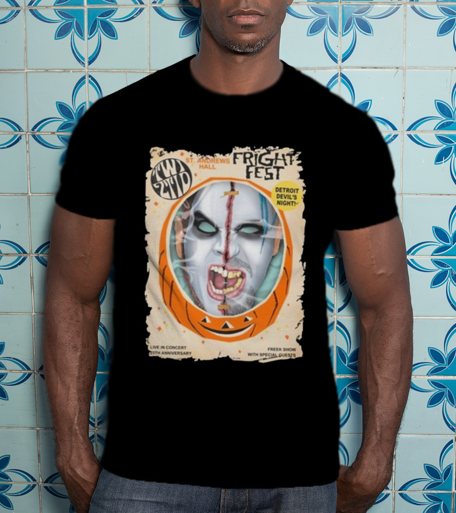 Twiztid Fright Fest St. Andrews Hall Detroit Devil’s Night Live In Concert 25th Anniversary 2025 Freek Show With Special Guests T-Shirt