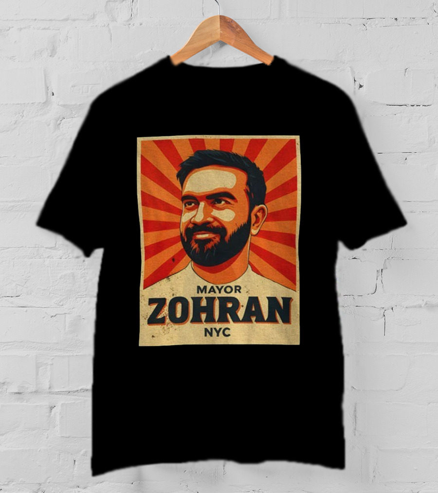 MAYOR ZOHRAN NYC Vintage Political Campaign Retro Style T-Shirt