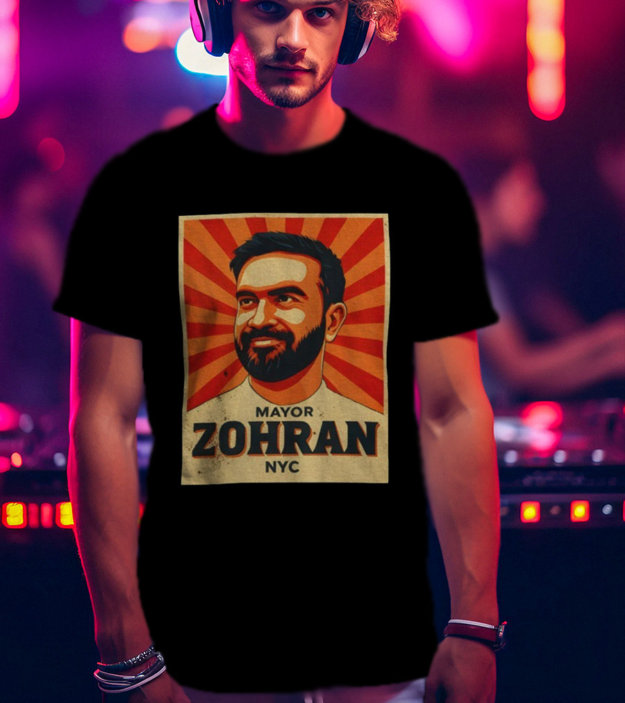 MAYOR ZOHRAN NYC Vintage Political Campaign Retro Style T-Shirt