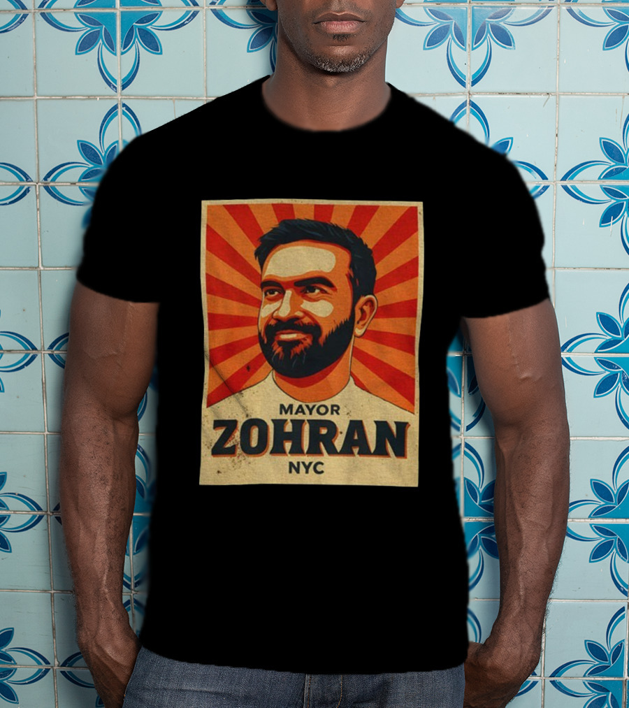 MAYOR ZOHRAN NYC Vintage Political Campaign Retro Style T-Shirt