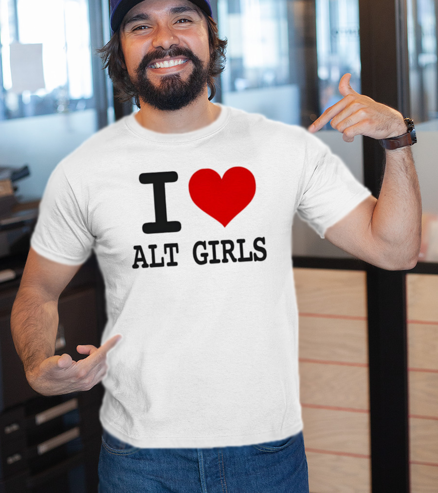 I Love Alt Girls Funny I Heart Design T-Shirt