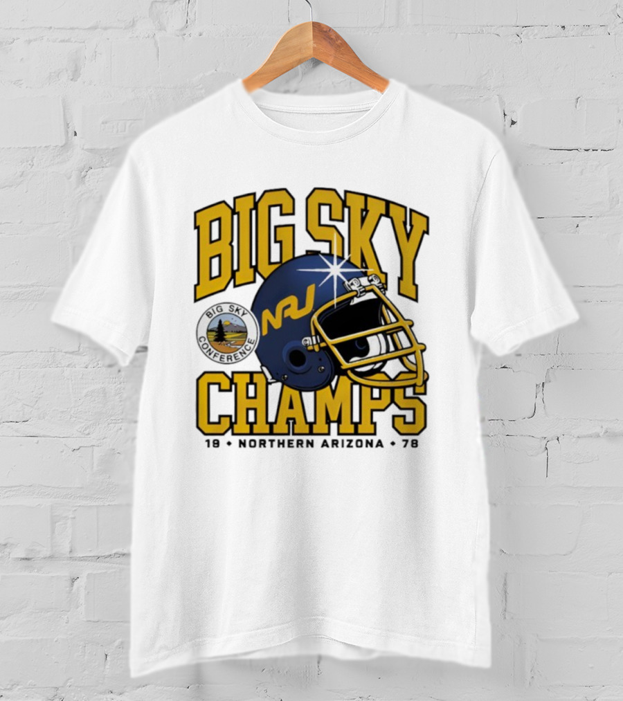 Big Sky Champs 1978 Northern Arizona NAU Football Conference Victory T-Shirt