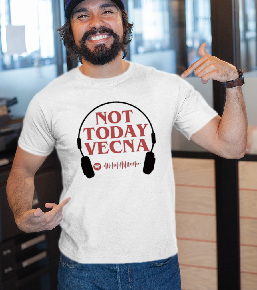 Not Today Vecna Stranger Things Headphones Waveform T-Shirt