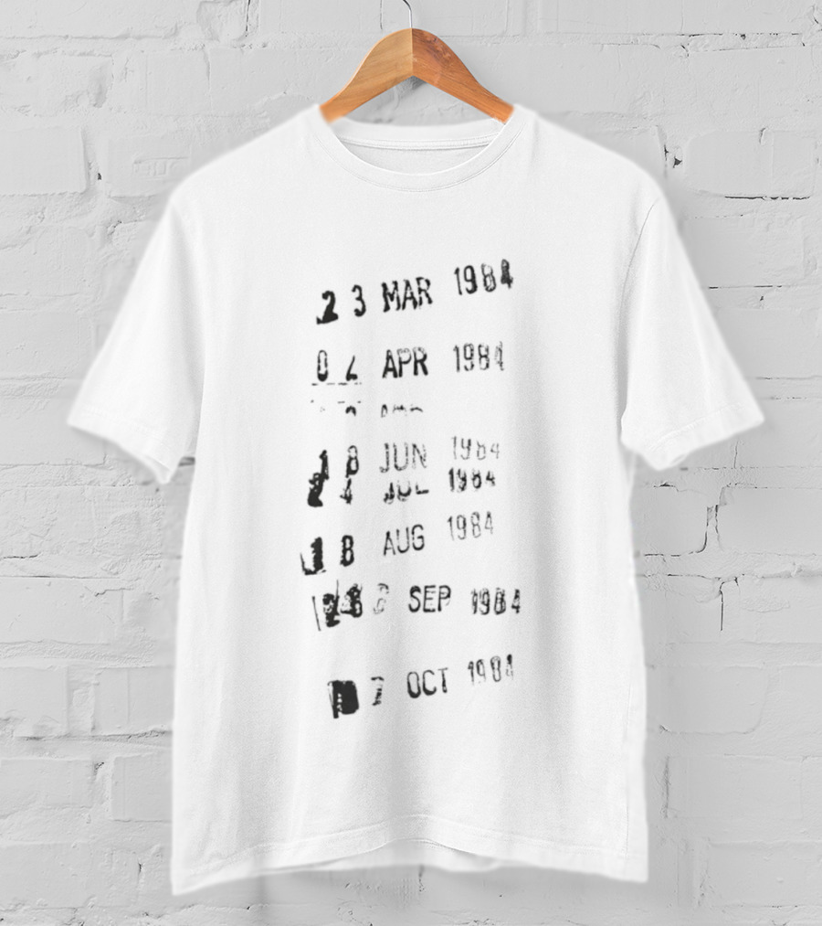 Out Of Print Library Stamp 23 MAR 1984 04 APR 1984 JUN JUL AUG SEP OCT T-Shirt
