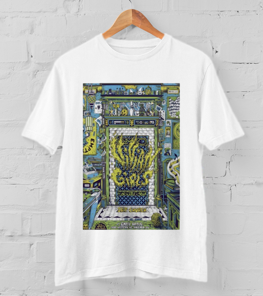 Vivian Girls Skip Church Chicago Empty Bottle Nov 8th 2025 Retro T-Shirt