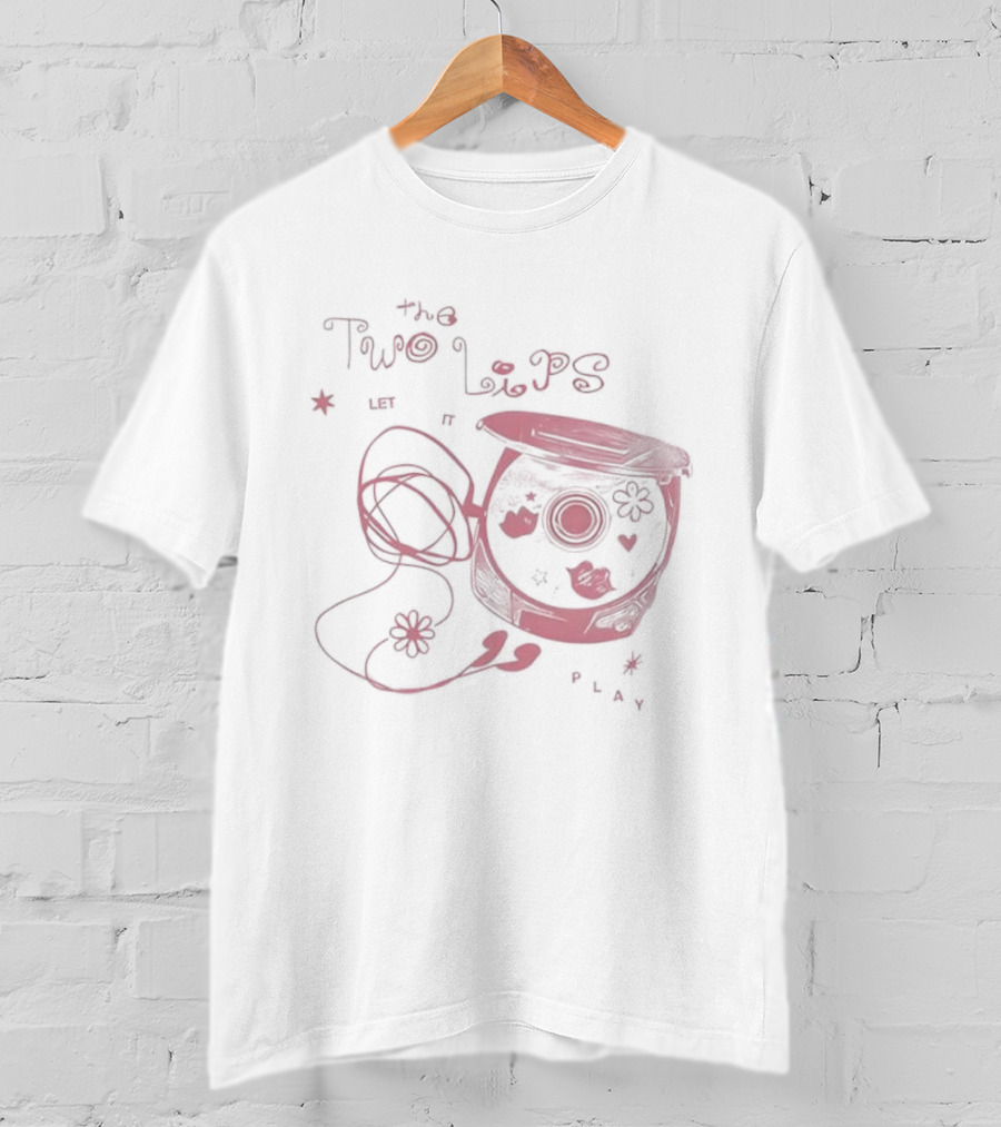 The Two Lips Vinyl Record Playful Flowers T-Shirt