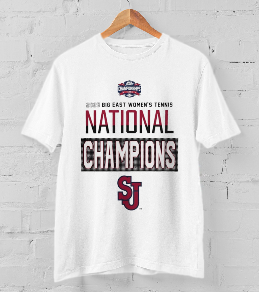 St John’s Red Storm 2025 Big East Women’s Tennis National Champions T-Shirt