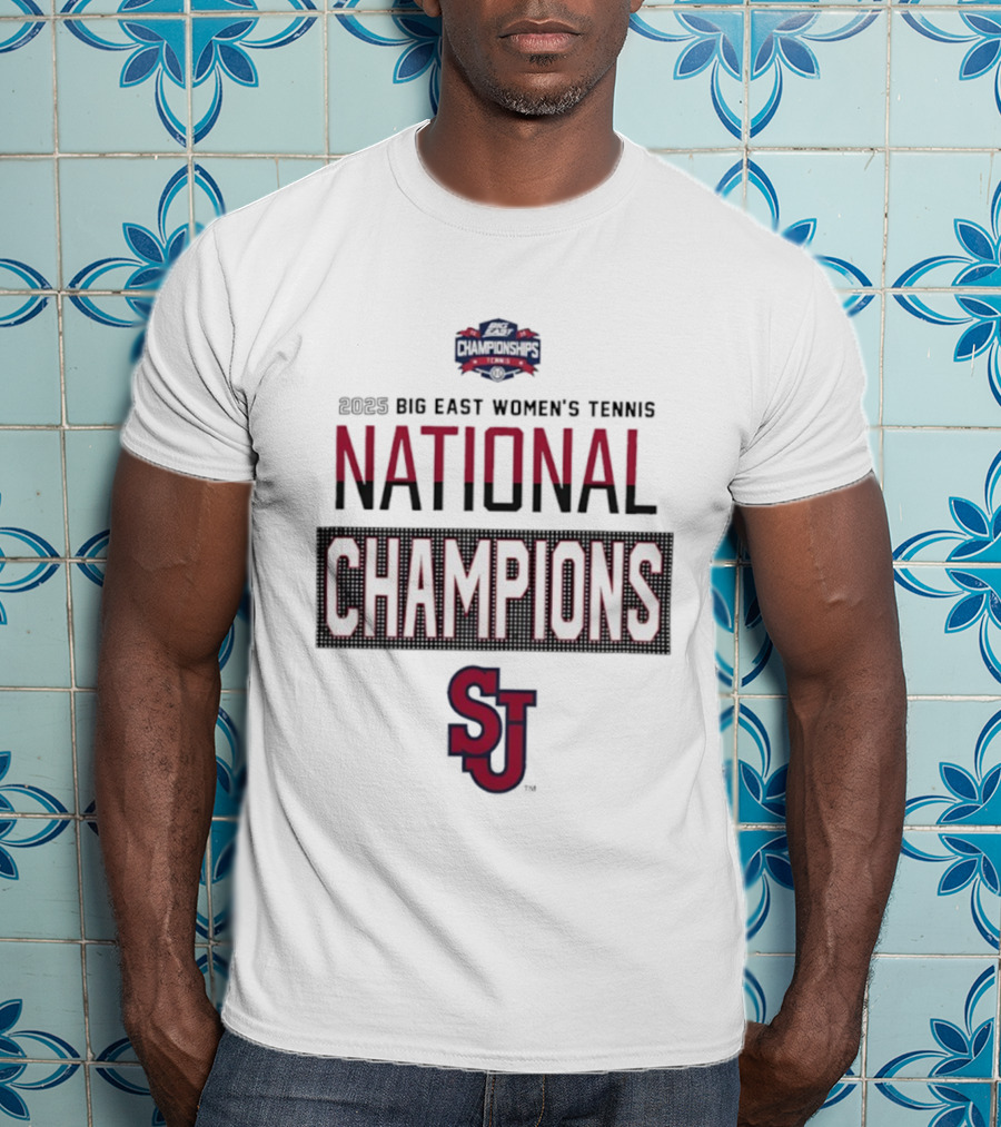 St John’s Red Storm 2025 Big East Women’s Tennis National Champions T-Shirt