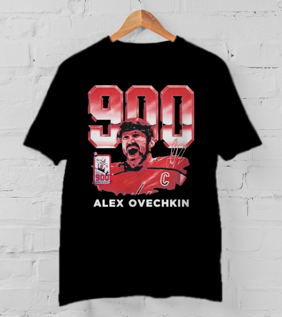 Alex Ovechkin 900 Career Goals Washington Capitals Signature T-Shirt