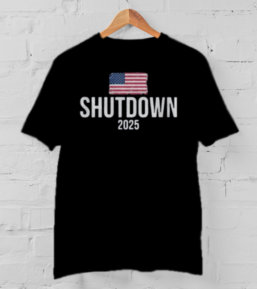 American Flag Shutdown 2025 T-Shirt