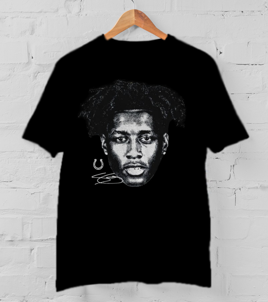 Sauce Gardner Indianapolis Colts Signature Face Art T-Shirt