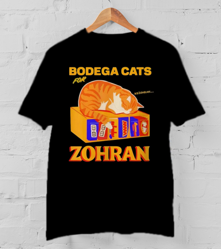 Bodega Cats Zohran Mamdani Iconic Democrat Humor T-Shirt