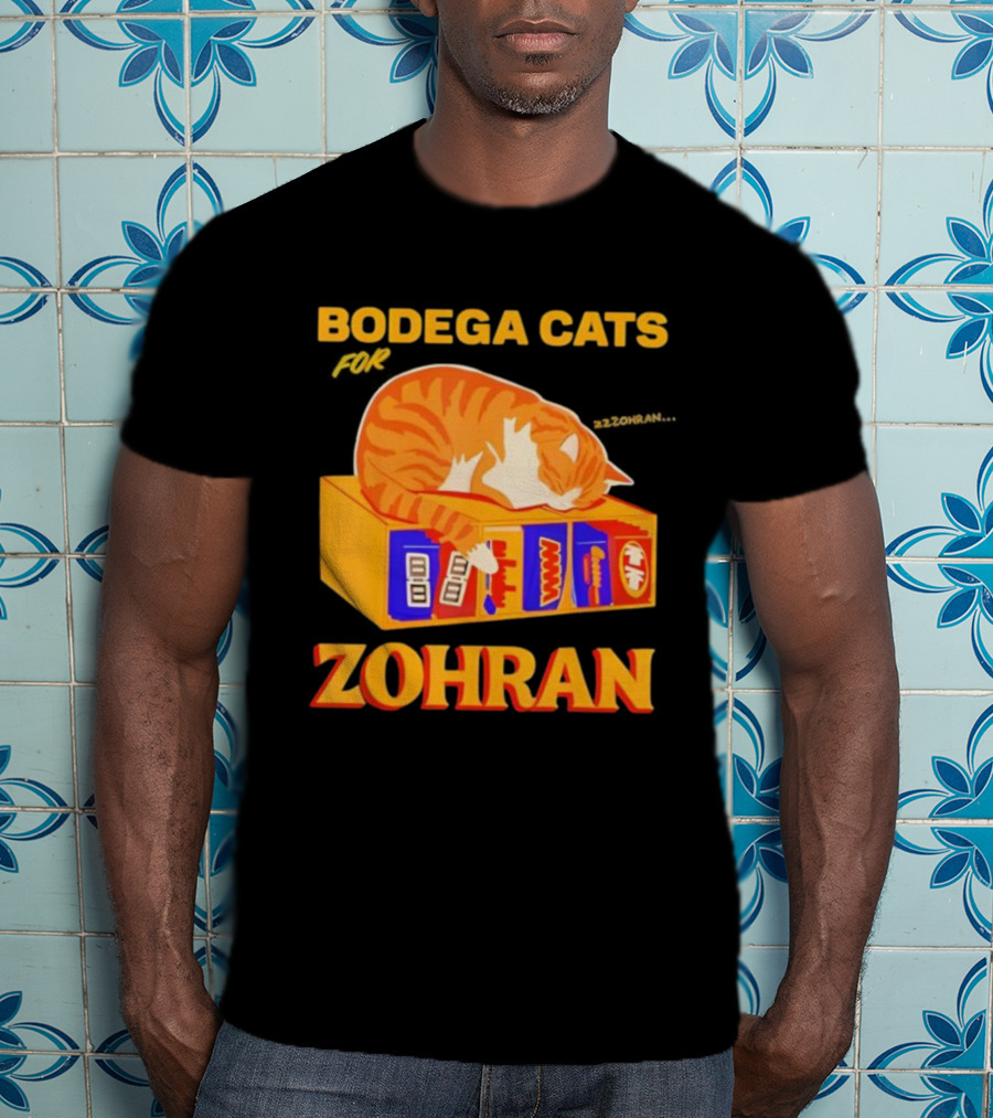 Bodega Cats Zohran Mamdani Iconic Democrat Humor T-Shirt