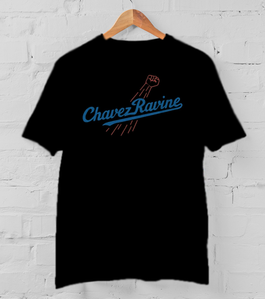 Chavez Ravine Los Angeles Dodgers Baseball World Series Fist Parody T-Shirt
