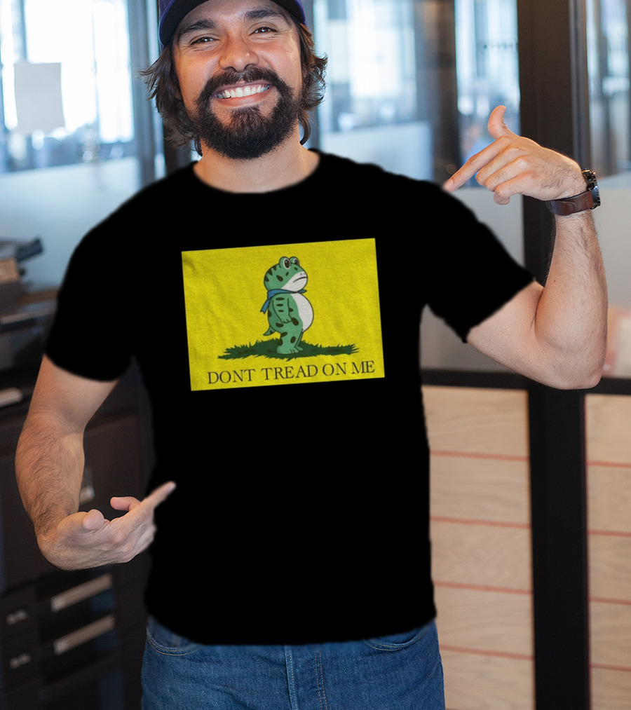 Portland I.C.E. Protest Frog Don't Tread On Me Gadsden Flag T-Shirt