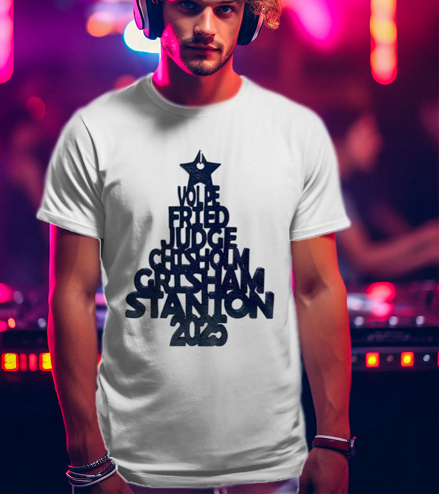 New York Yankees Vole Prized Judge Chisholm Grisham Stanton Christmas Tree 2025 T-Shirt