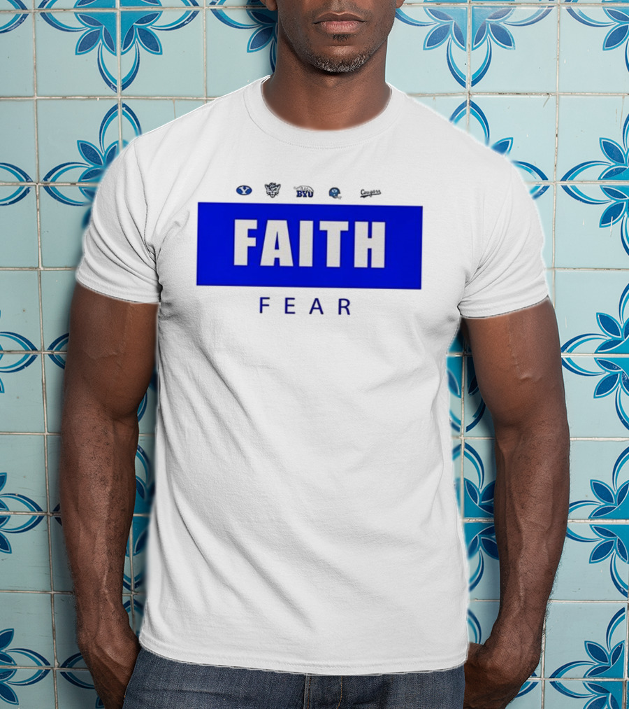 BYU Faith Fear Football Cougars Fan Apparel T-Shirt