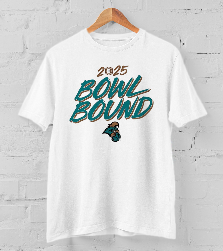 Coastal Carolina Chanticleers 2025 Bowl Bound Football Team Logo T-Shirt