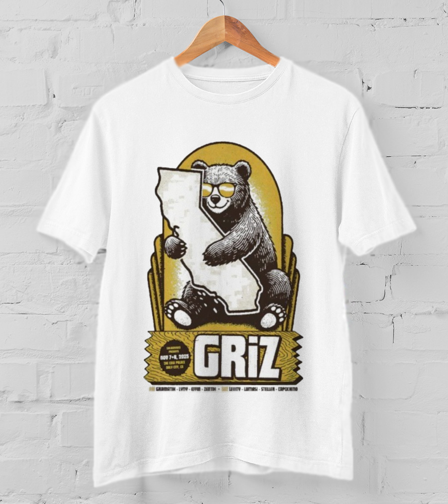GRiZ November 7-8 2025 The Fox Theater Oakland California Bear T-Shirt