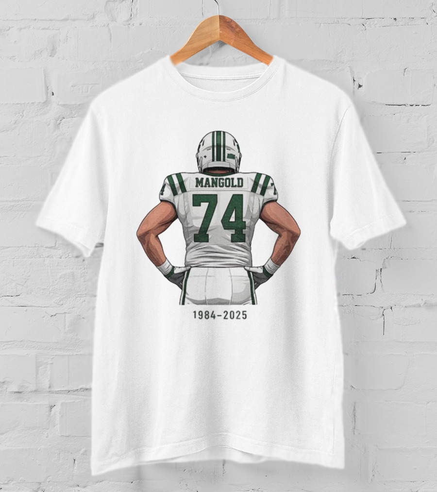 Nick Mangold 74 New York Jets NFL Football Legend 1984 2025 T-Shirt