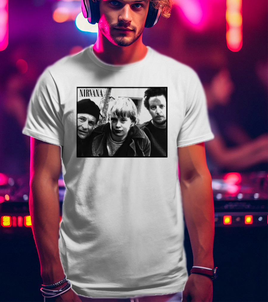 Nirvana Meets Home Alone Mashup Holiday Edition T-Shirt