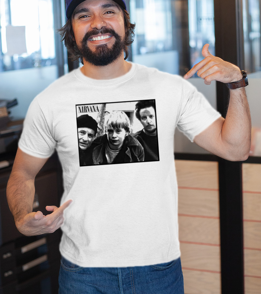 Nirvana Meets Home Alone Mashup Holiday Edition T-Shirt