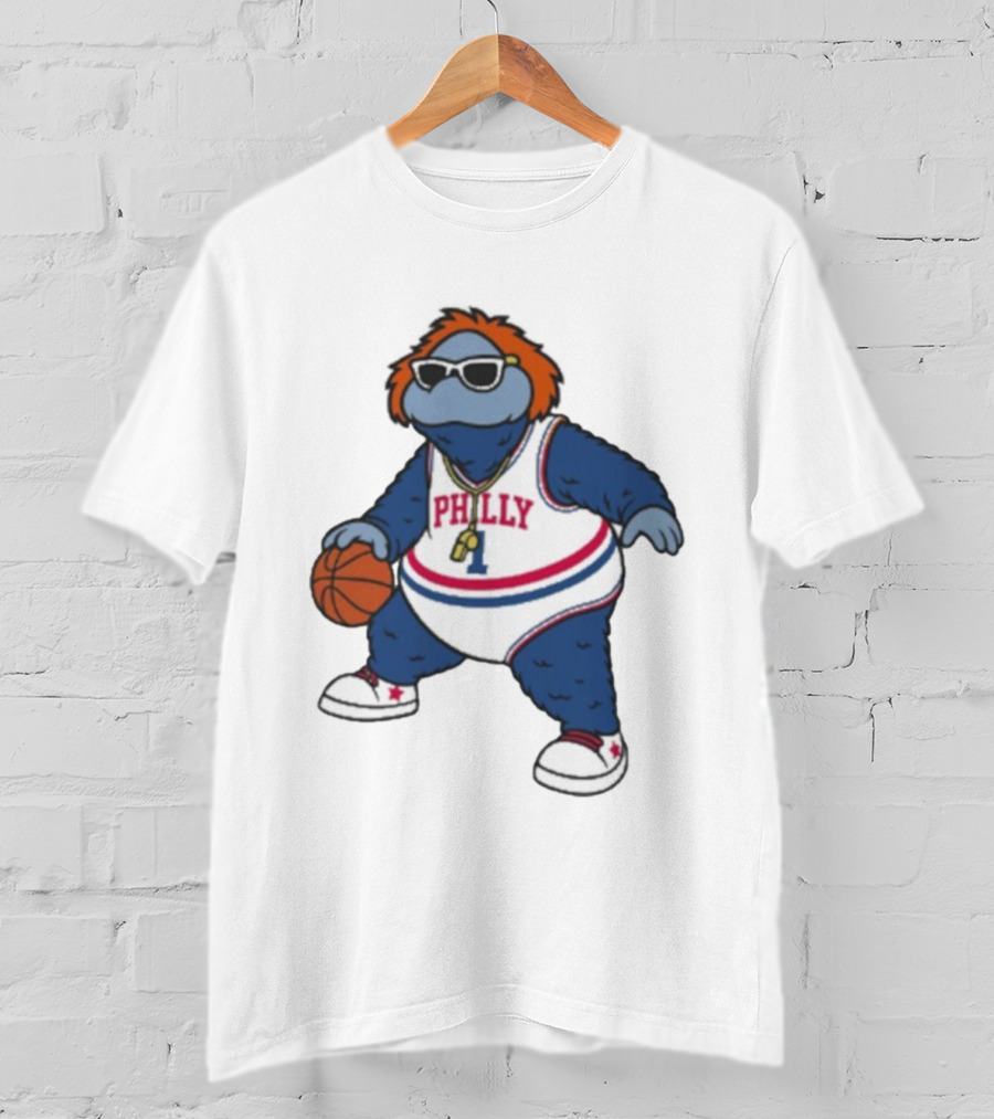 Philadelphia 76ers Philly Mascot Basketball Character T-Shirt