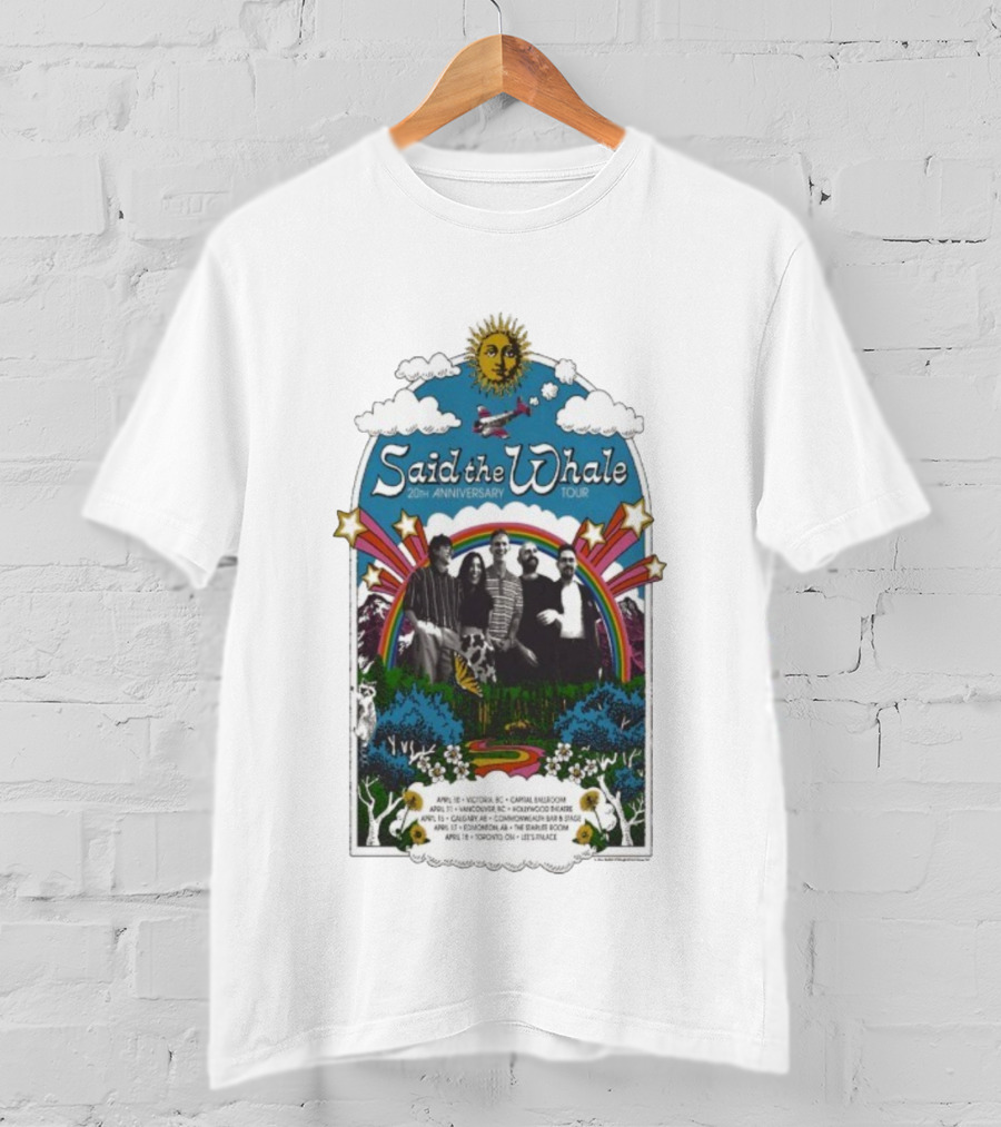 Said The Whale 20th Anniversary Tour 2026 Victoria Vancouver Calgary Edmonton Toronto T-Shirt