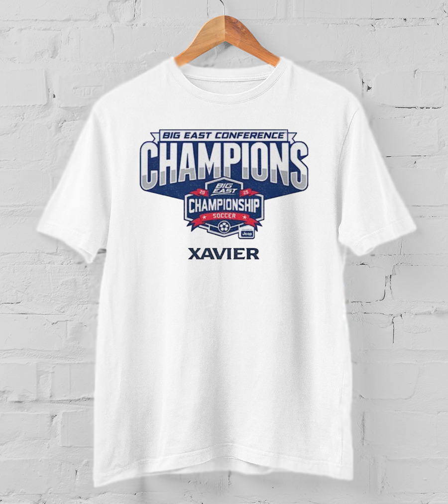 Xavier Big East Conference Champions 2025 Soccer Championship Jeep T-Shirt