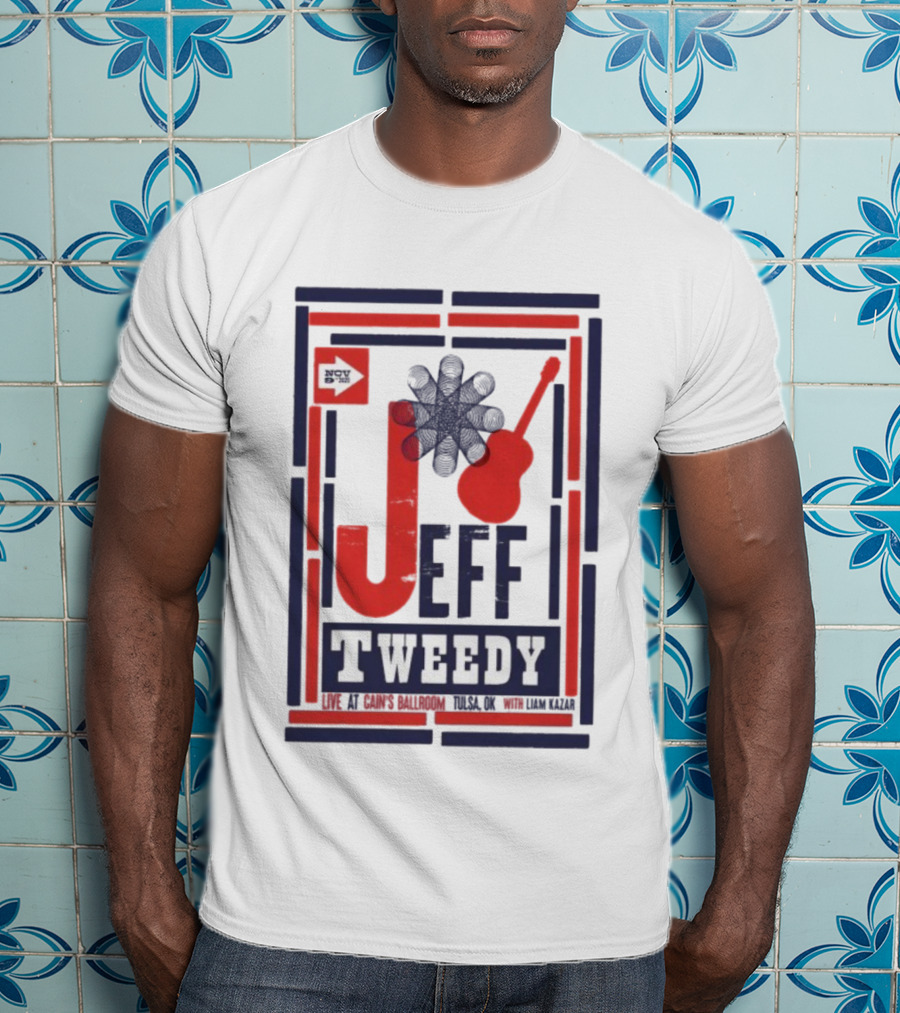 Jeff Tweedy Nov 9 Cain's Ballroom Concert Guitar Design T-Shirt