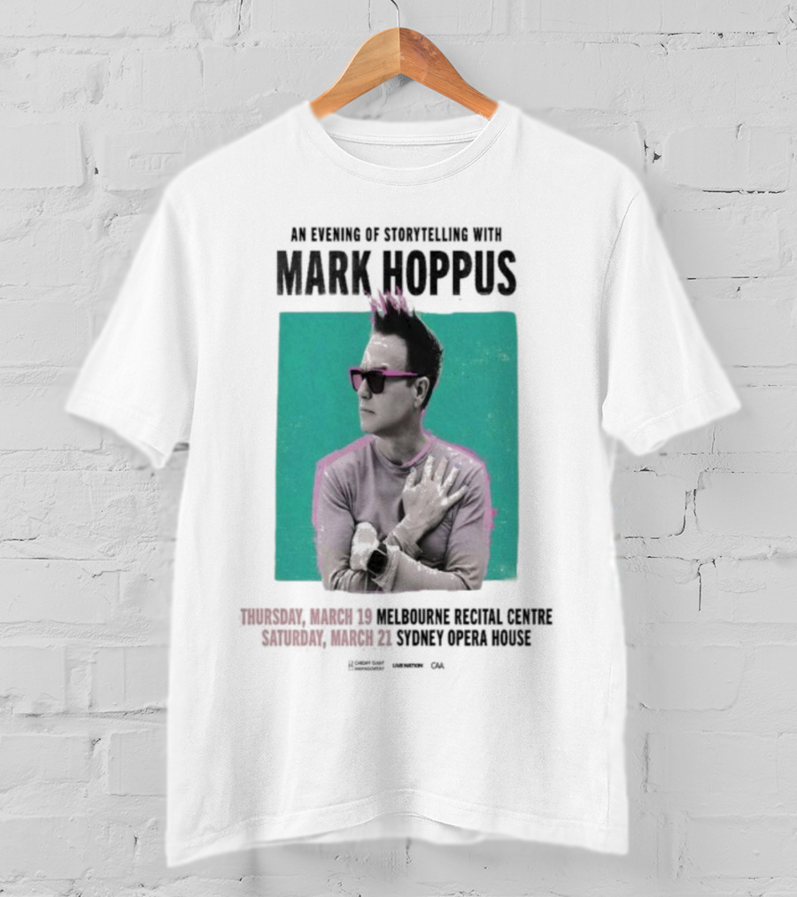 An Evening Of Storytelling With Mark Hoppus March 19 2026 Melbourne Recital Hall March 21 2026 Sydney Opera House Concert T-Shirt