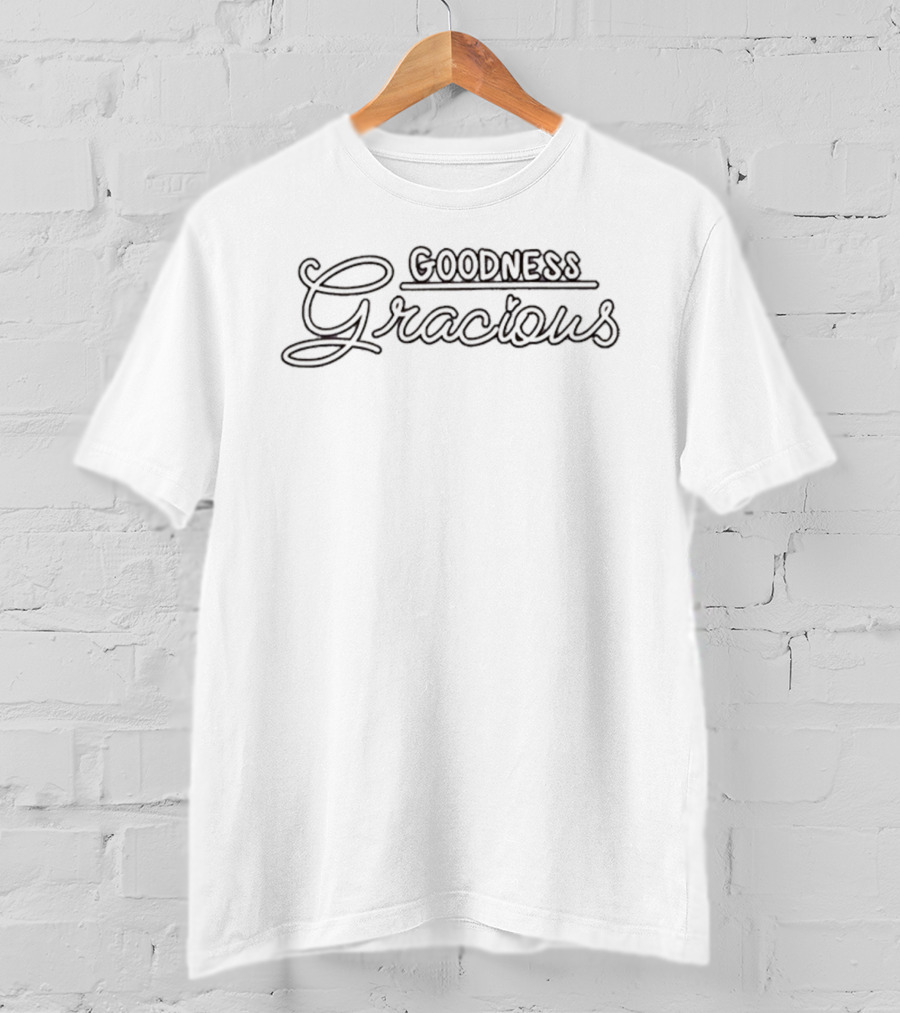 Matt Mitchell Goodness Gracious Script Text T-Shirt