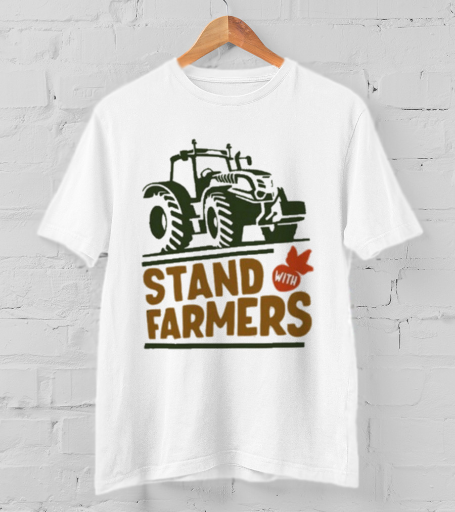 Stand With Farmers Tractor Plow Support T-Shirt