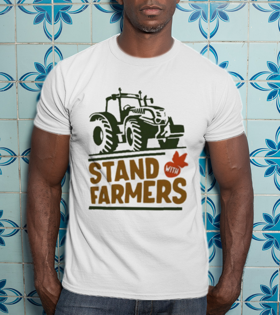 Stand With Farmers Tractor Plow Support T-Shirt