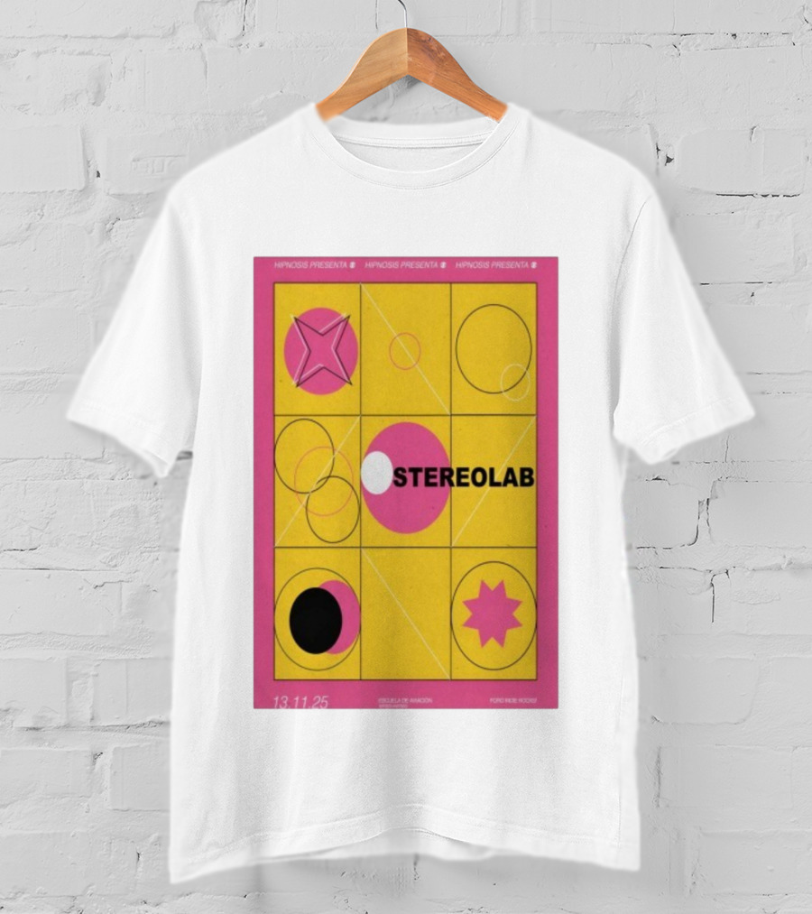 Hypnosis Presenta Stereolab Mexico 13.11.25 Foro Indie Rocks Escuela De Aviacion T-Shirt