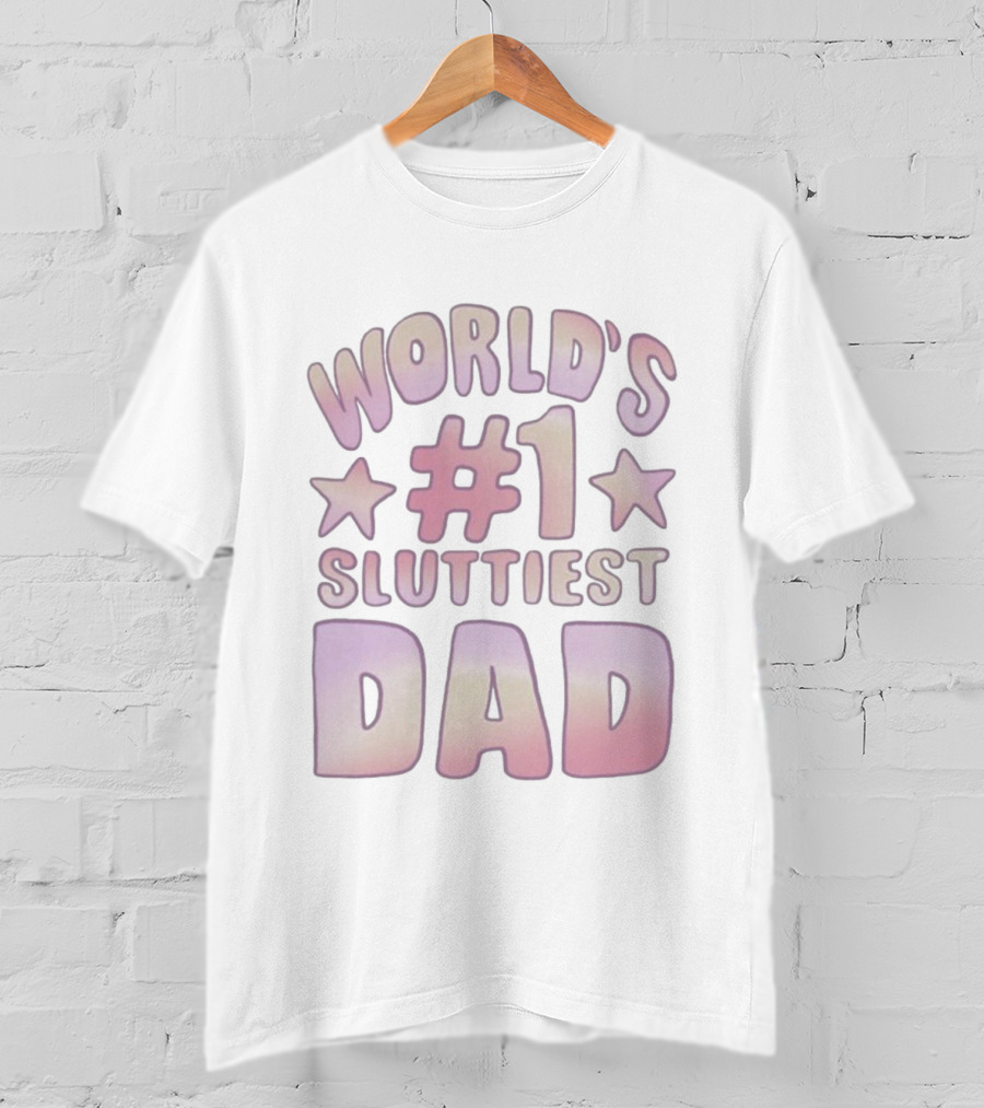 World's #1 Sluttiest Dad Stars Pastel Aesthetic T-Shirt