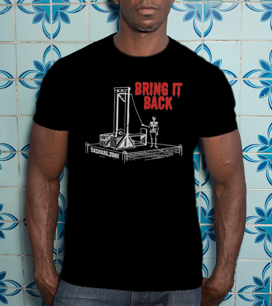 Bring It Back Dashare Zone Skeleton Guillotine Retro Style T-Shirt