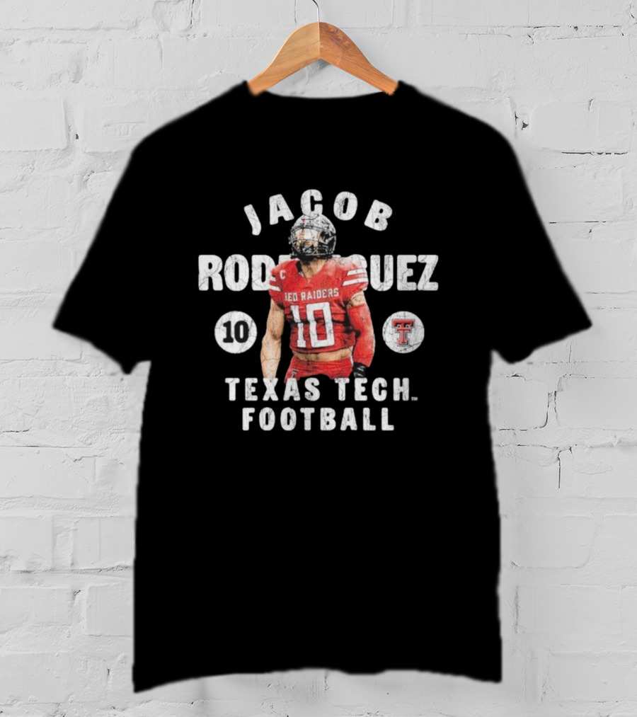 Jacob Rodriguez 10 Texas Tech Red Raiders Football Player T-Shirt
