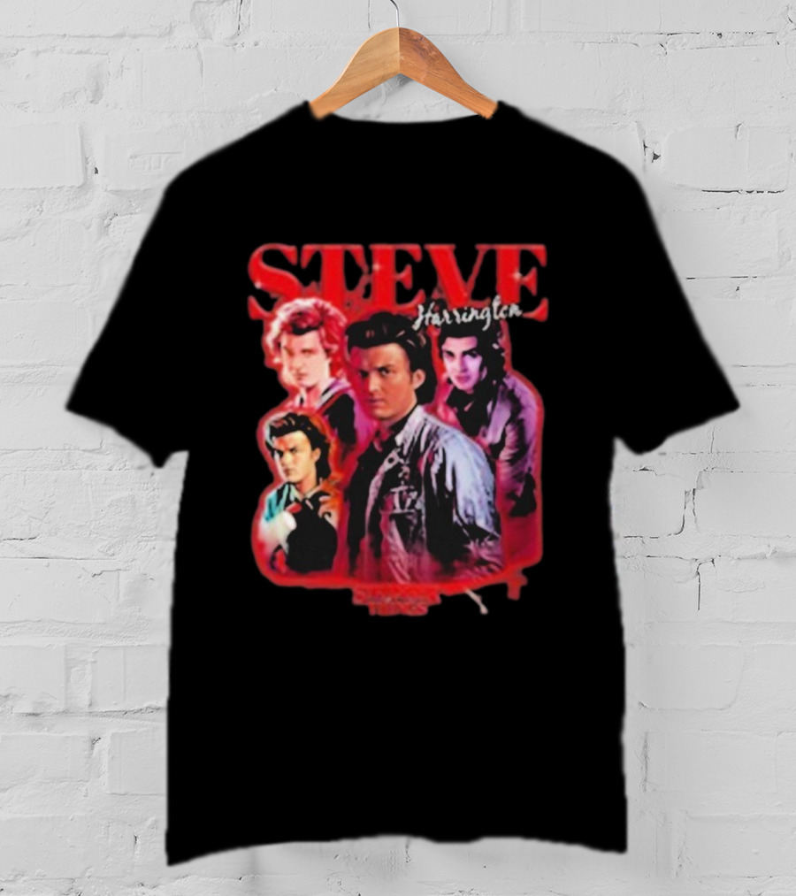 Steve Harrington Stranger Things Character Collage T-Shirt