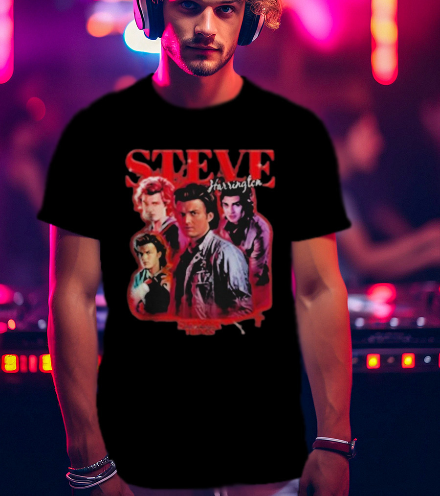 Steve Harrington Stranger Things Character Collage T-Shirt