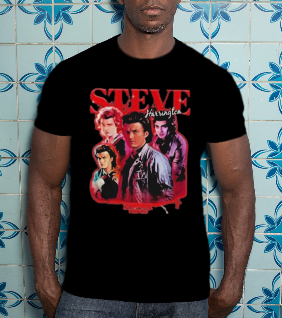 Steve Harrington Stranger Things Character Collage T-Shirt