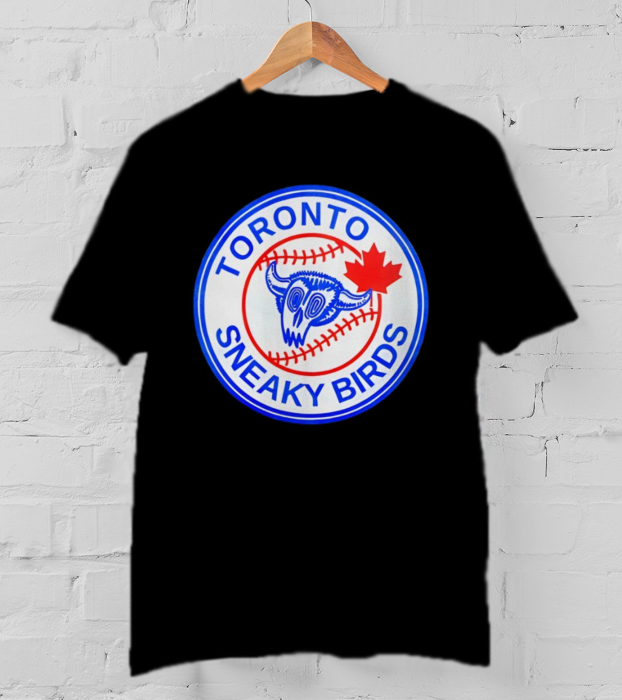 Toronto Sneaky Birds MLB Baseball 2025 Parody Maple Leaf Emblem T-Shirt