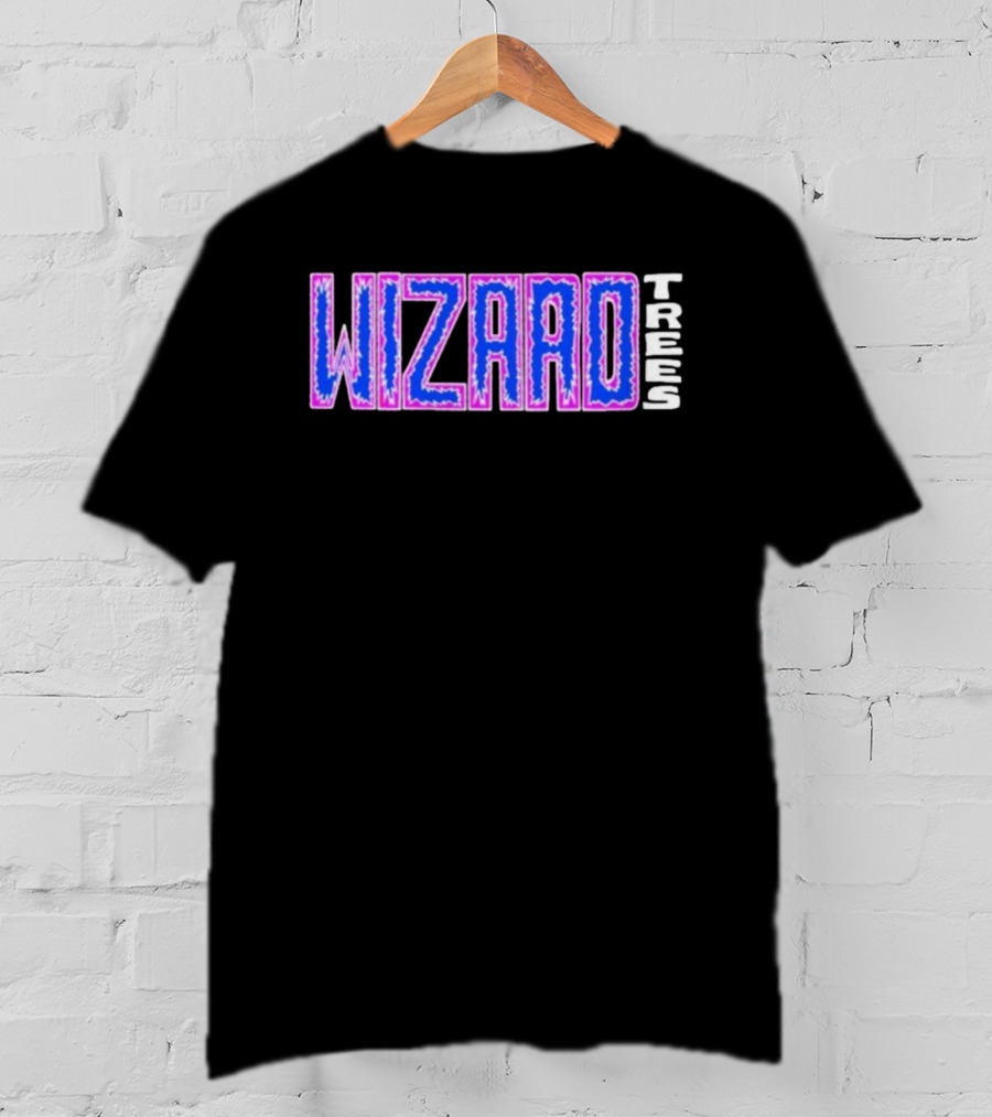 WIZARD TREES Static Electric Vibrant Pattern T-Shirt